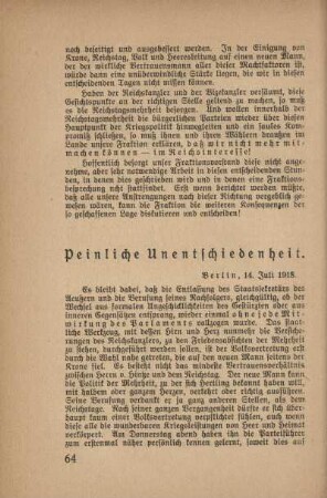 Peinliche Unentschiedenheit