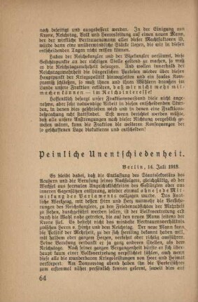 Peinliche Unentschiedenheit