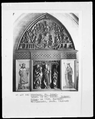 Ottmar-Altar mit Muttergottes & heiliger Walburga & Ottmar & heiliger Ulrich & heiliger Blasius & Weltgericht