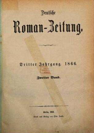 Deutsche Roman-Zeitung. 1866,2, 1866,2 = Jg. 3