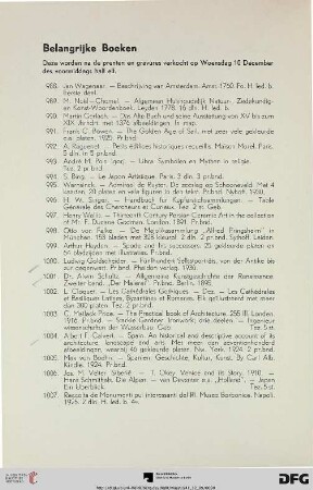 Belangrijke boeken (Nr. 988-1007)