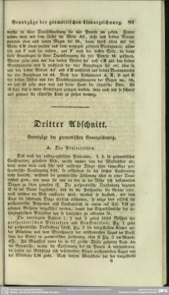 Dritter Abschnitt. Grundzüge der geometrischen Linearzeichnung