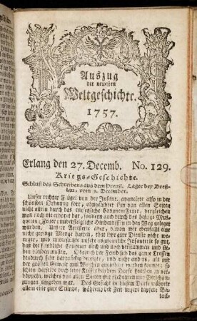 No. 129. Erlang den 27. Decemb. 1757.