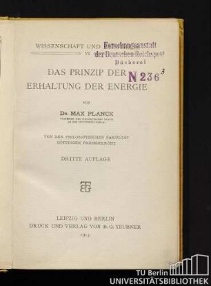 Das Prinzip der Erhaltung der Energie