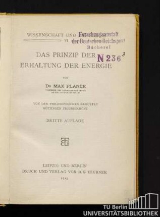 Das Prinzip der Erhaltung der Energie