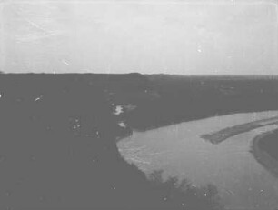 Am Missouri River : Blick auf den Flusslauf des Missouri River von der Stadt St. Albans aus