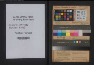 Entnazifizierung Herbert Koelbel , geb. 30.08.1908 (Chemiker)