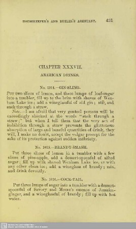 Chapter XXXVII. American Drinks