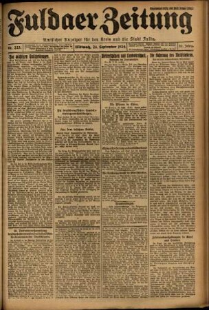Ausgabe vom Mittwoch, den 24. September 1924.