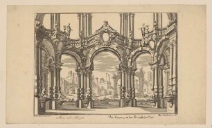 Eingangshalle Königssaal (Righini, Engelbrecht, Theatralische Veränderungen, 1730)