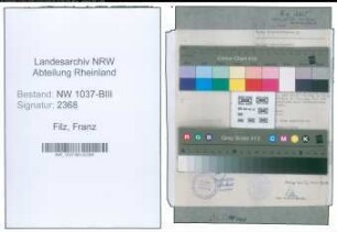 Entnazifizierung Franz Filz , geb. 21.08.1890 ()