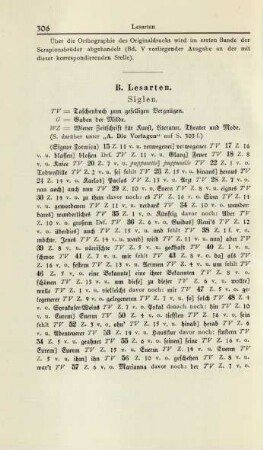 B. Lesarten