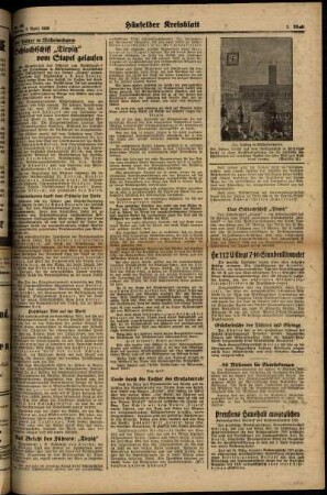 Zweite Ausgabe vom Montag, den 03. April 1939.