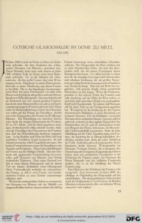 1: Gotische Glasgemälde im Dome zu Metz um 1385