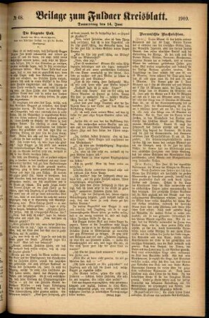 Zweite Ausgabe vom Donnerstag, den 14. Juni 1900.