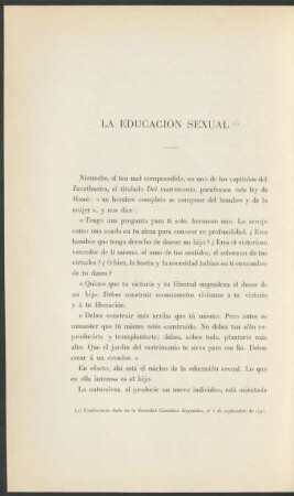 La educación sexual