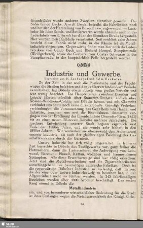 Industrie und Gewerbe
