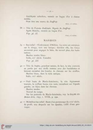 Marbres (Nr. 39 - 42)