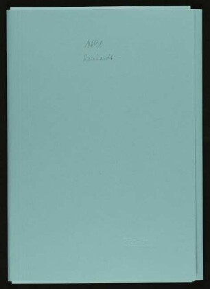 Verlassenschaft von Privatperson: Vermögens-Inventar der Eheleute J.W. Reinhardt. Mannheim.