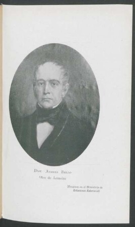 [Retrato de] don Andrés Bello