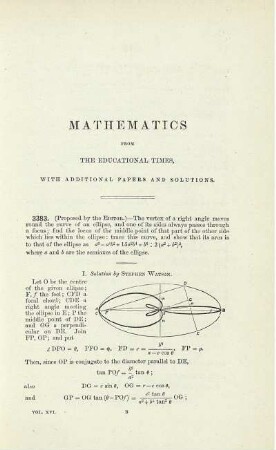 Mathematics from the educational times. [3383. - 3486.]
