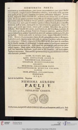Numisma Aureum Pauli V. [...]
