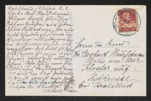 Brief von Hedwig Fischer, Samuel Fischer und Brigitte Bermann Fischer an Margarete Hauptmann und Gerhart Hauptmann
