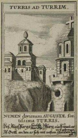 "Turris ad Turrim" - Albumblatt zum 200. Jahrestag der Augsburger Konfession (unten)