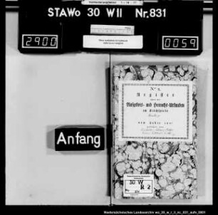 Zivilstandsregister Warberg (Kanton Helmstedt)