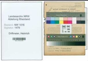 Entnazifizierung Heinrich Driftmeier , geb. 15.10.1909 (Angestellter)
