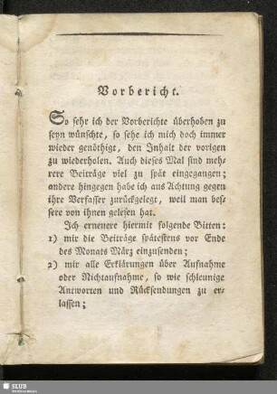 Vorbericht