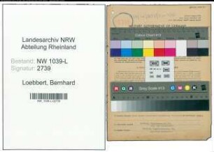 Entnazifizierung Bernhard Loebbert , geb. 20.02.1884 (Baecker)