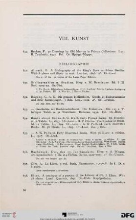 VIII. Kunst (Nr. 649-736)