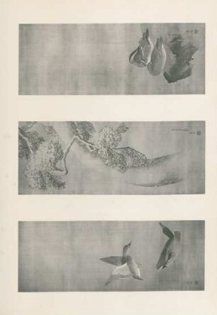 [Pl. LX. Pin couvert de neige et canards sauvages (par Okyo) ...]