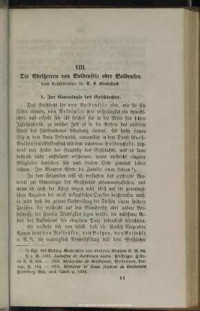 VIII. Die Edelherren von Boldensele oder Boldensen