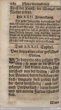 Das XXXII. Capitel. Von doppelten oder gefüllten Violen.