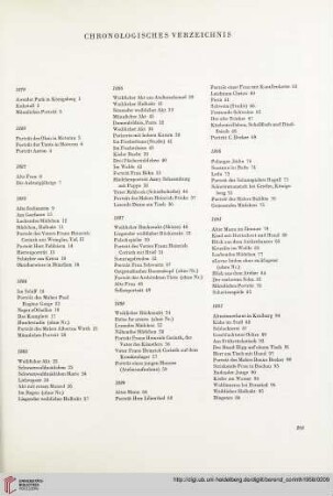 Chronologisches Verzeichnis