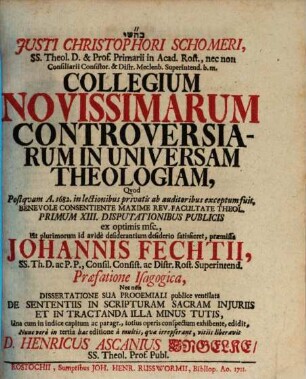 Collegium novissimarum controversiarum in universam theologiam