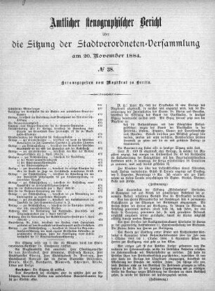 No. 38, 20. November 1884