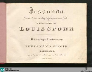 Jessonda : Grosse Oper in drey Aufzügen von Gehe