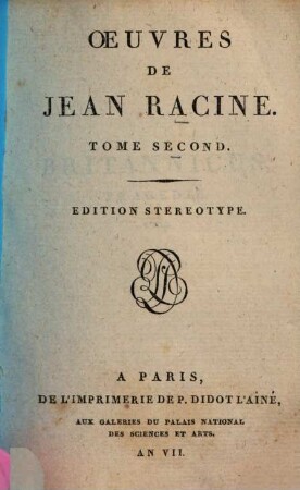 Oeuvres de Jean Racine, 2