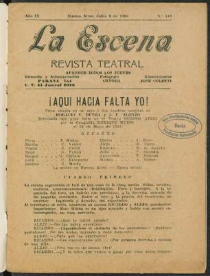 ¡Aquí hacía falta yo! : pieza cómica en un acto y dos cuadros