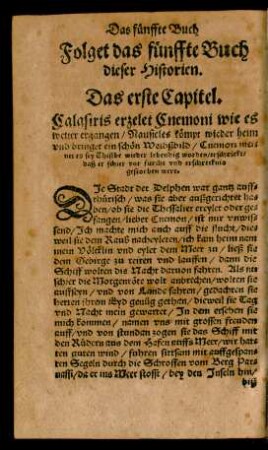 Folget das fünffte Buch dieser Historien.