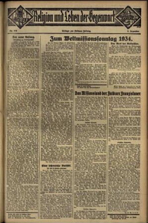 Dritte Ausgabe vom Sonntag, den 02. Dezember 1934.
