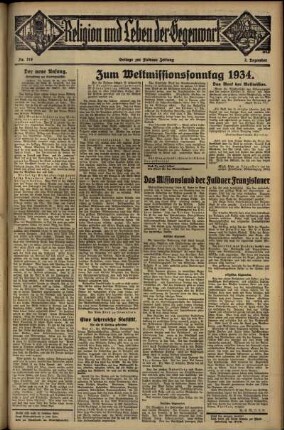Dritte Ausgabe vom Sonntag, den 02. Dezember 1934.
