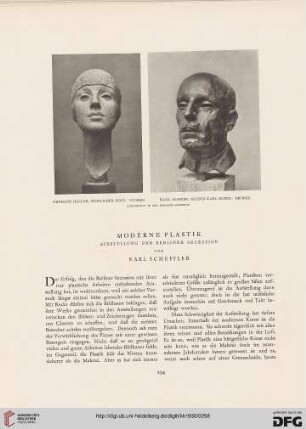 Moderne Plastik: Ausstellung der Berliner Secession