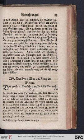 XIV. Von der I. Ebbe und Fluth des Meeres