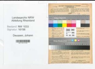 Entnazifizierung Johann Deussen , geb. 11.11.1894 (Polizeibeamter)