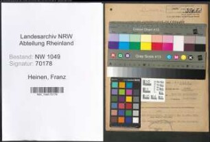 Entnazifizierung Franz Heinen , geb. 05.04.1892 (Lehrer)