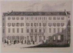 Das Postgebäude von Thurn und Taxis - Illustration aus einem Druckerzeugnis